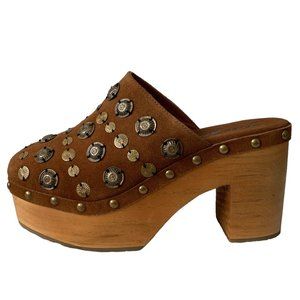 NWOT Free People Claudia Wooden Platform Clogs